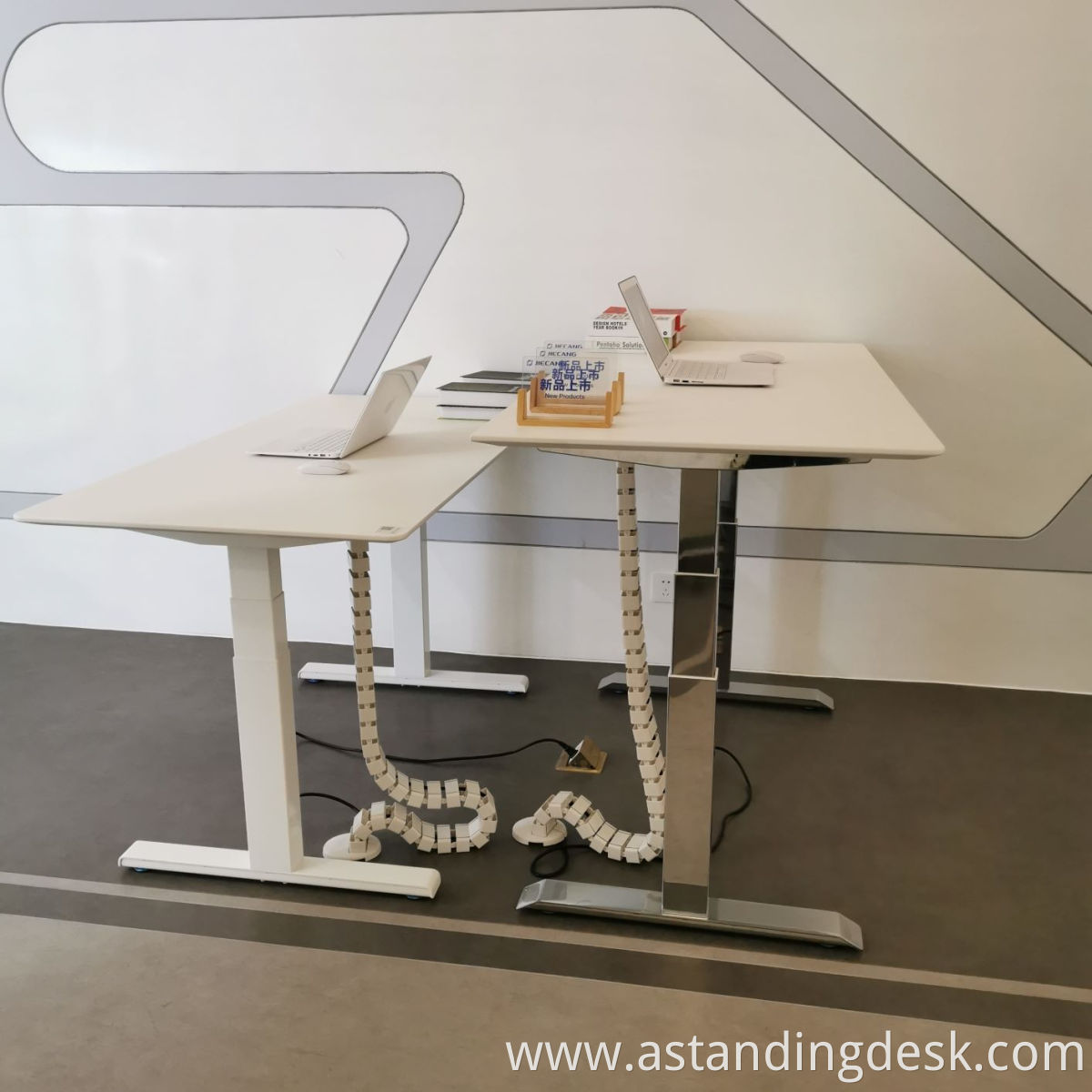 Reliable And Cheap Office Ergonomic Furniture Standing up Height Adjustable Dual Motor computer electric desk